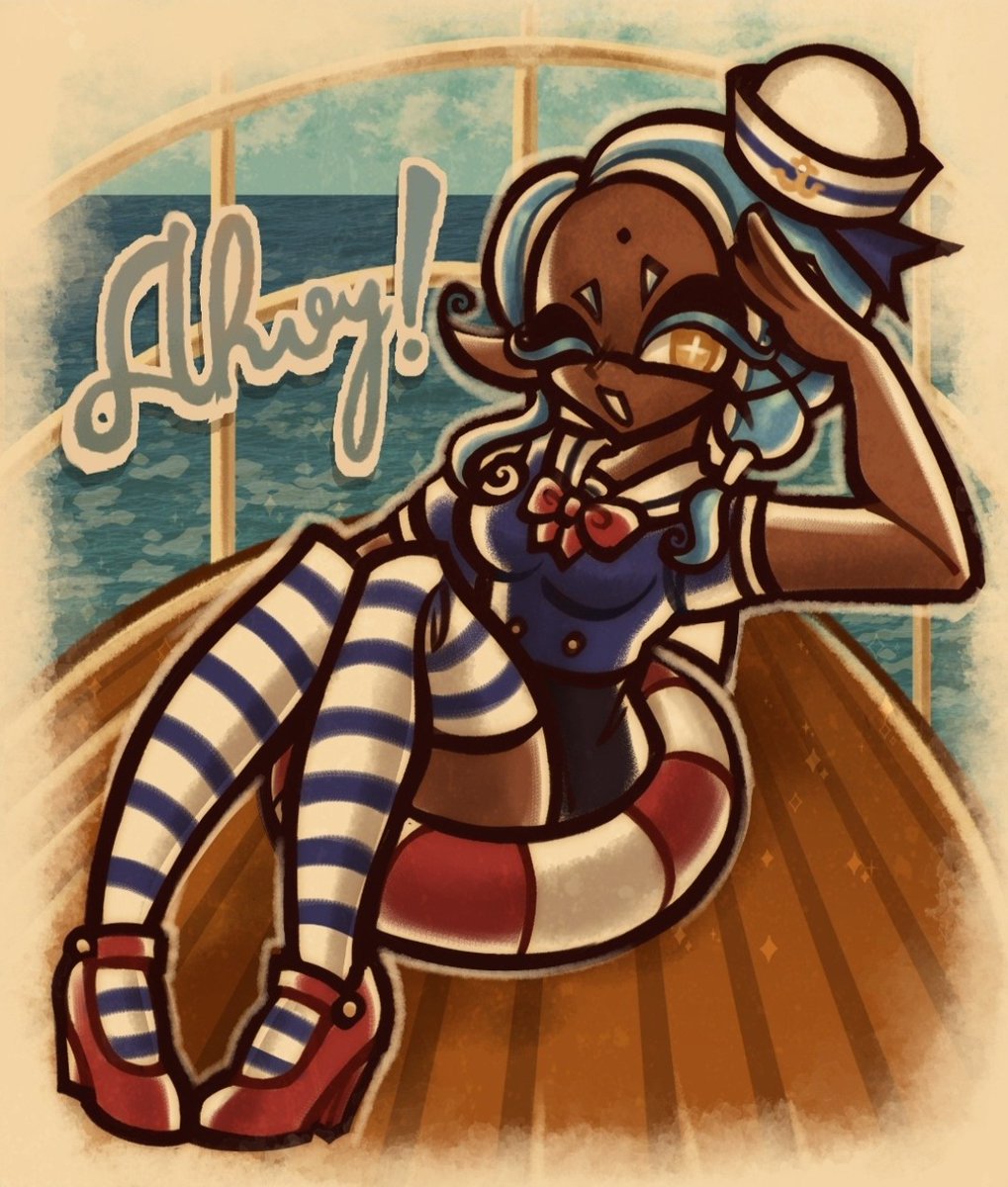 bitter_b0xx's tweet image. Sailor frye 🌊🚢 #splatoon #summernights