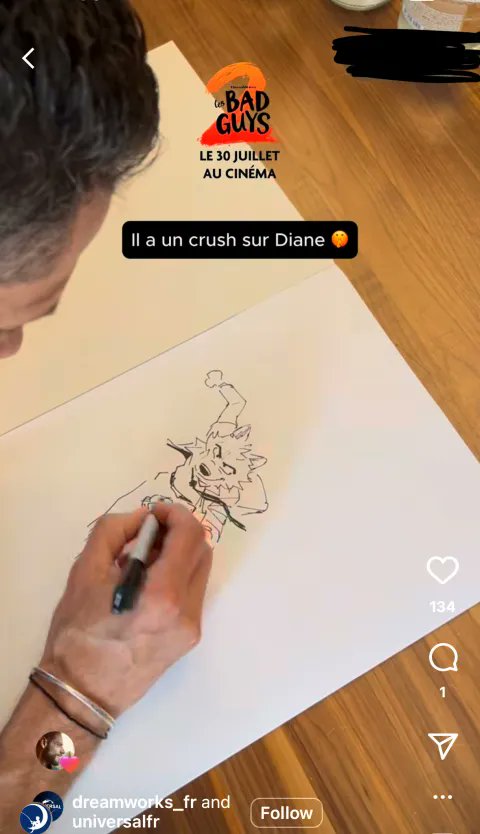pierre perifel drawing wolf and they cannot help but mention that he has a crush on diane. thank you, you beautiful french man