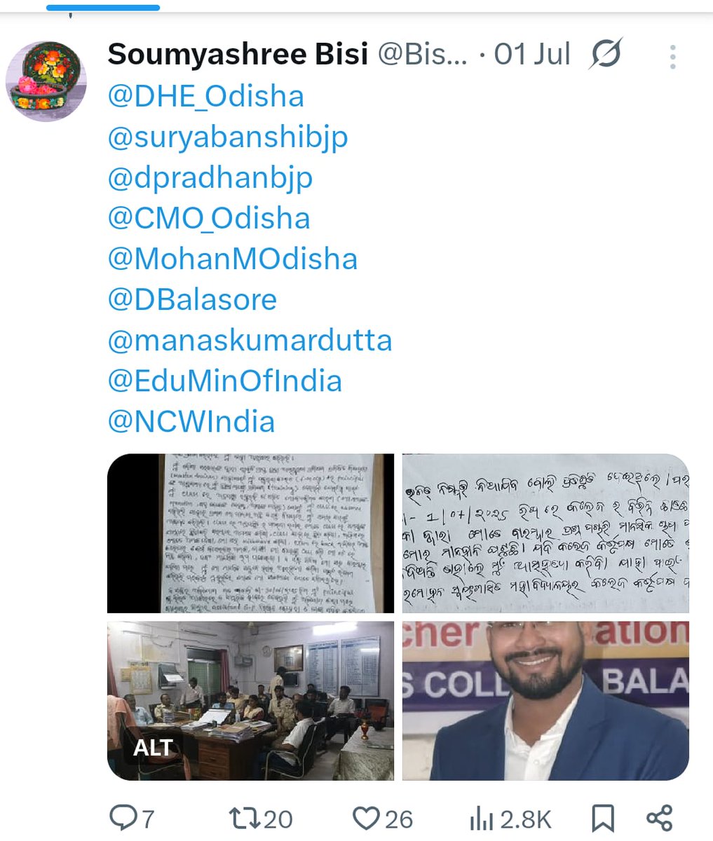 ArpitKrushna's tweet photo. ଏହା କେବଳ କଲେଜ ଓ ଶିକ୍ଷାନୁଷ୍ଠନଗୁଡ଼ିକ ରେ ବିଦ୍ୟାର୍ଥୀ ର ସୁରକ୍ଷା ଉପରେ ବିରାଟ ପ୍ରଶ୍ନବାଚୀ ନୁହେଁ , ଏହା ମଧ୍ୟ ପ୍ରଶାସନ �� ସରକାରଙ୍କ ଅପାରଗତା ର ନଗ୍ନ ଉଦାହରଣ । 
ଜନତାଙ୍କ ଟଙ୍କାରେ ଦରମା ନେଇ ନେତାଙ୍କ ଚାମଚା ଗିରି କରିବାରେ ଆମ  ପ୍ରଶାସନ ଦିନରାତି ଏକ କରି ଦେଇଛି ।
ଜିଲ୍ଲାପାଳ ଓ ଏସପି ଙ୍କ ତୁରନ୍ତ ନିଲମ୍ବନ ହେବା ଦରକାର । https://t.co/gsfKmkMKjX