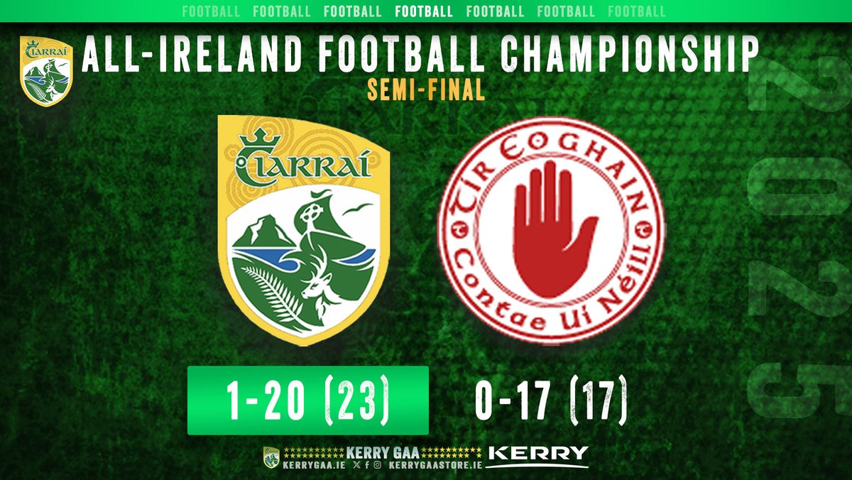 🏐 Full Time in Croke Park in the 2025 All-Ireland Football Championship Semi-Final.

#WeAreKerry #CiarraíAbú