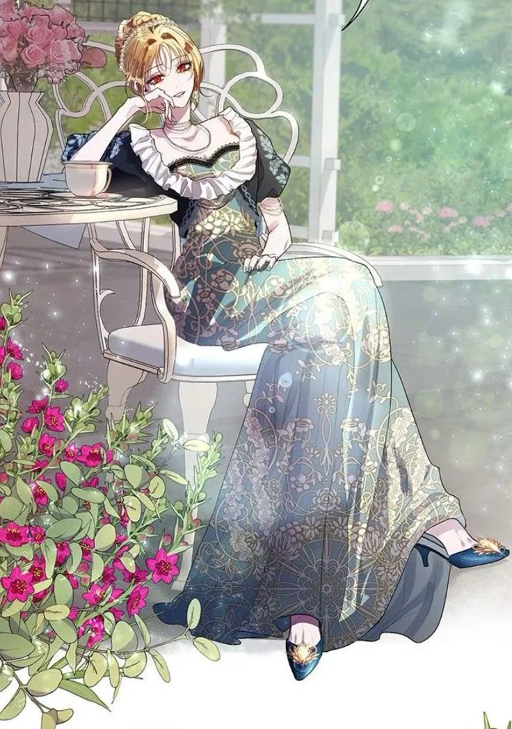 -Esta tranquilamente mirando los jardines.-
