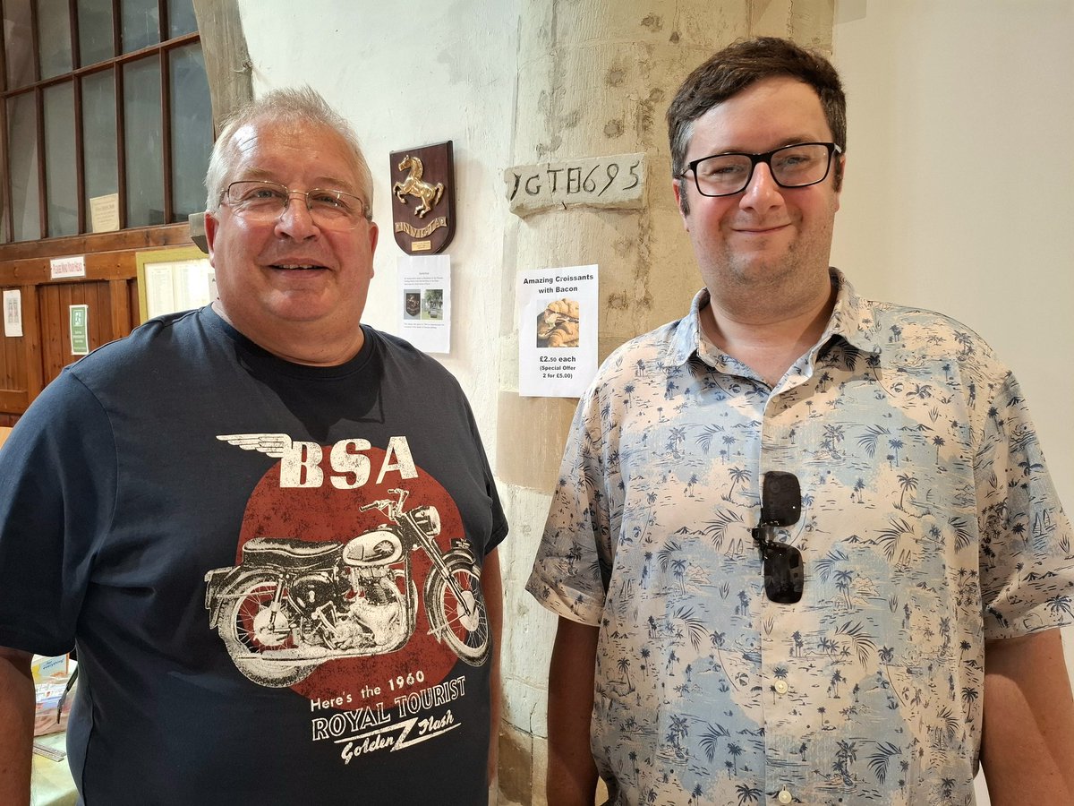 tavelingsociety's tweet photo. Our Chairman Michael Pearce (right) and Deputy Chairman Graham Grice (left) enjoyed attending the Summer Fair at St. Werburgh Church in Hoo earlier today. #thomasaveling #avelingandporter #fatherofthetractionengine #hoo #hoopeninsula #strood #rochester #kent https://t.co/5xcm9be4wu