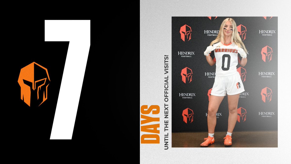 HendrixWFF's tweet image. 7 days !!!! More future Warriors coming to campus🟧⬛️🏈💪🏼