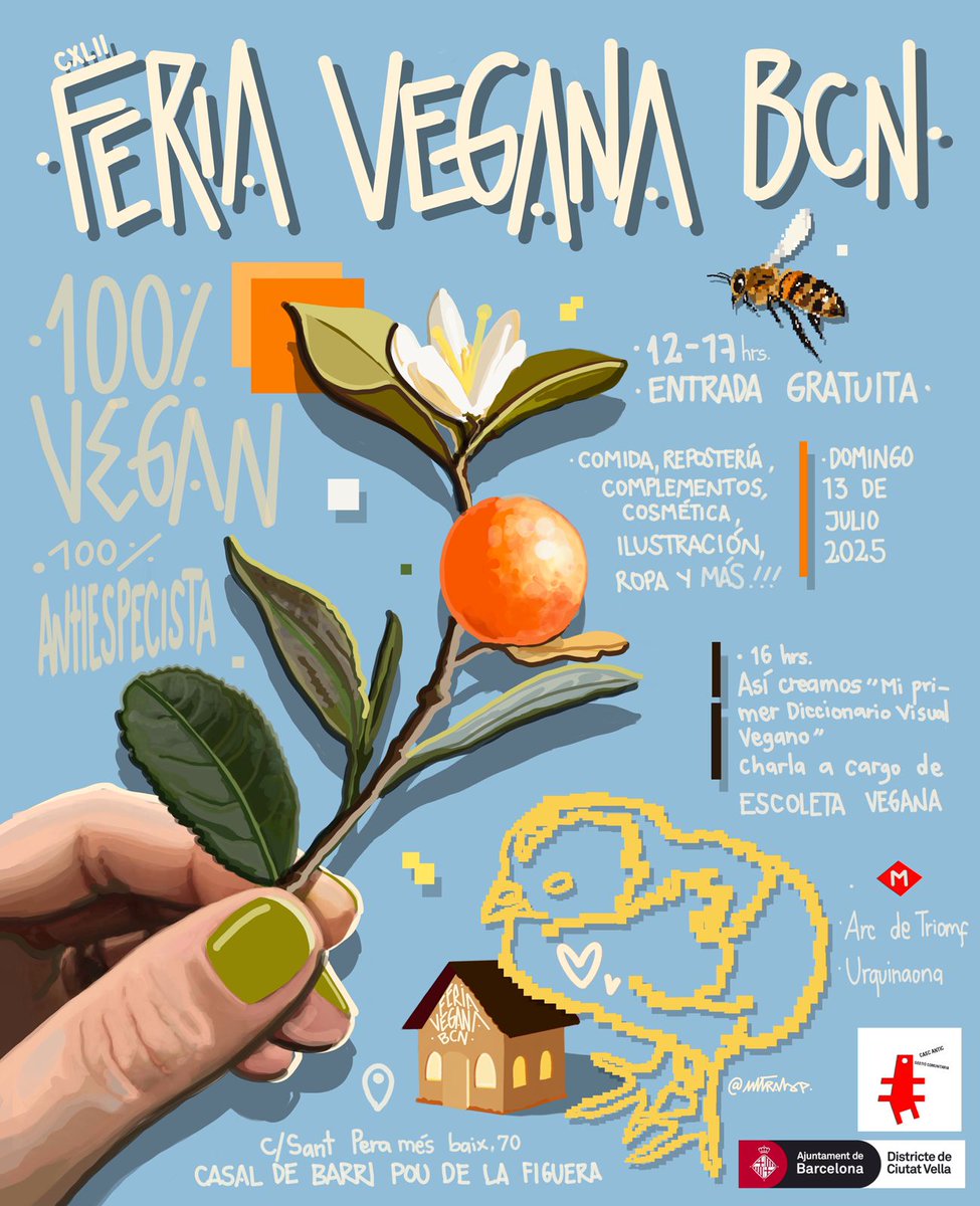 Les activistes d'Escoleta vegana estarem donant una xerrada a les 16 h a la FERIA VEGANA de Bcn de demà i també estarem amb taula tot el dia amb llibres i algunes samarretes. Parlarem de com hem fet el nostre primer projecte: “El meu primer diccionari visual vegà” en 4 idiomes!