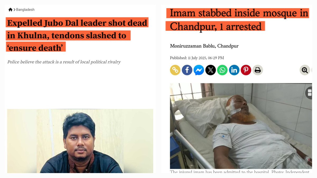 saddamhussainbd's tweet image. Bangladesh is bleeding as unchecked brutality spreads like wildfire under the shelter of BNP and its affiliate, Jubo Dal. From businessmen to imams, political rivals to minorities, no one is spared from the escalating brutality. Meanwhile, the fascist regime of Yunus sits idle,…