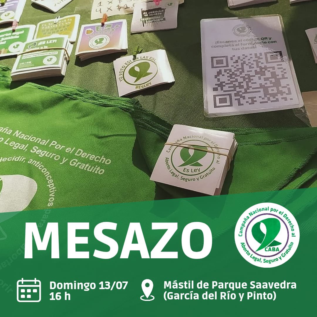 CampAbortoCABA's tweet photo. Este domingo 13 de julio acompañamos a la Asamblea Parque Saavedra en defensa del Hospital Garraham.
Tendremos mesita con materiales de la Campaña, a partir de las 16 h, en el mástil de Parque Saavedra (García del Rio y Pinto)
¡La Salud es un Derecho! 
#lucha #saavedrasedefiende https://t.co/6RjRacHtI7