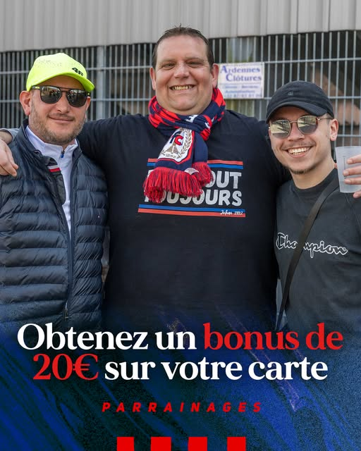𝗟'𝗼𝗽𝗲́𝗿𝗮𝘁𝗶𝗼𝗻 𝗽𝗮𝗿𝗿𝗮𝗶𝗻𝗮𝗴𝗲𝘀 𝗰𝗼𝗻𝘁𝗶𝗻𝘂𝗲 ! 20€ offerts sur votre carte cashless pour tout nouvel abonné parrainé. Un champ est prévu sur ticketing.fcliege.be. Fin juillet, les parrains seront crédités sur leur carte.
