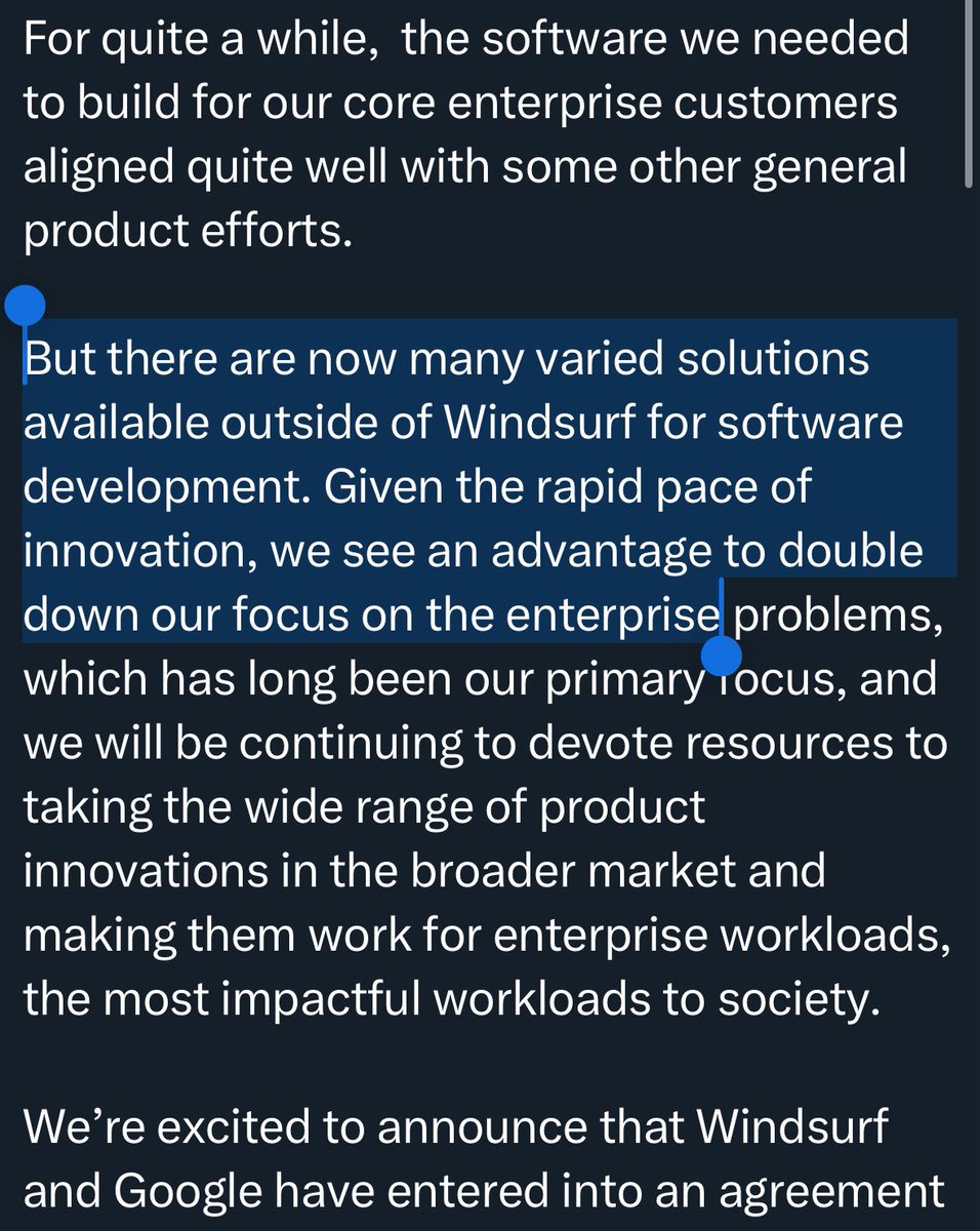 zain_hoda's tweet image. Translation:
We were losing money on the consumer product and we couldn’t increase price because it’s so competitive that users will churn immediately.
Enterprise focus will enable more stickiness and higher ACV.