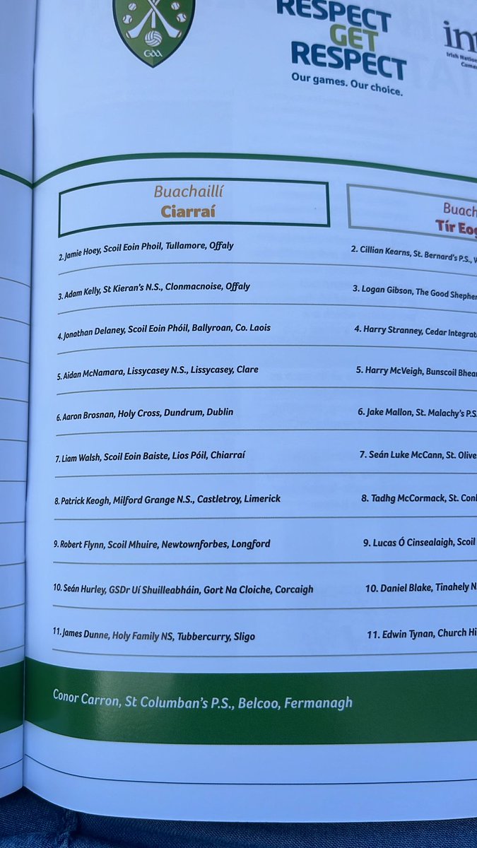 Cumann na mBunscoil GAA Mini 7s 2025 
Congratulations to our own Sean Hurley, who played in the Go Games at half time in the All Ireland Semi-Final Kerry vs. Tyrone today