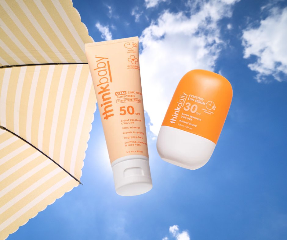ThinkSun water-resistant sunscreens contain gentle and nourishing ingredients that are free of harmful chemicals like BPA, Parabens, Oxybenzone and Avobenzone, so you can feel good about applying it on even the most sensitive skin types.