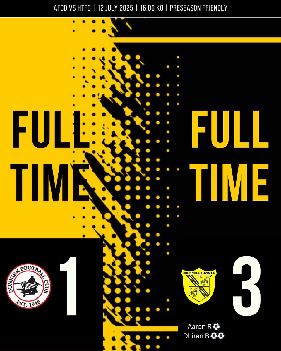 Hucknall Town Reserves (@hucknalldev) on Twitter photo π‘β«οΈ Our second pre season friendly ended 1-3 win against <a href="/DunkirkAFC/">Dunkirk AFC</a> π‘β«οΈ
A really good performance from the lads today. Minutes in the bank and a huge step forward. π₯³
Today Goalscorers
Aaron R (C) β½οΈ
Dhiren B β½οΈβ½οΈ π‘β«οΈ Our second pre season friendly ended 1-3 win against <a href="/DunkirkAFC/">Dunkirk AFC</a> π‘β«οΈ
A really good performance from the lads today. Minutes in the bank and a huge step forward. π₯³
Today Goalscorers
Aaron R (C) β½οΈ
Dhiren B β½οΈβ½οΈ