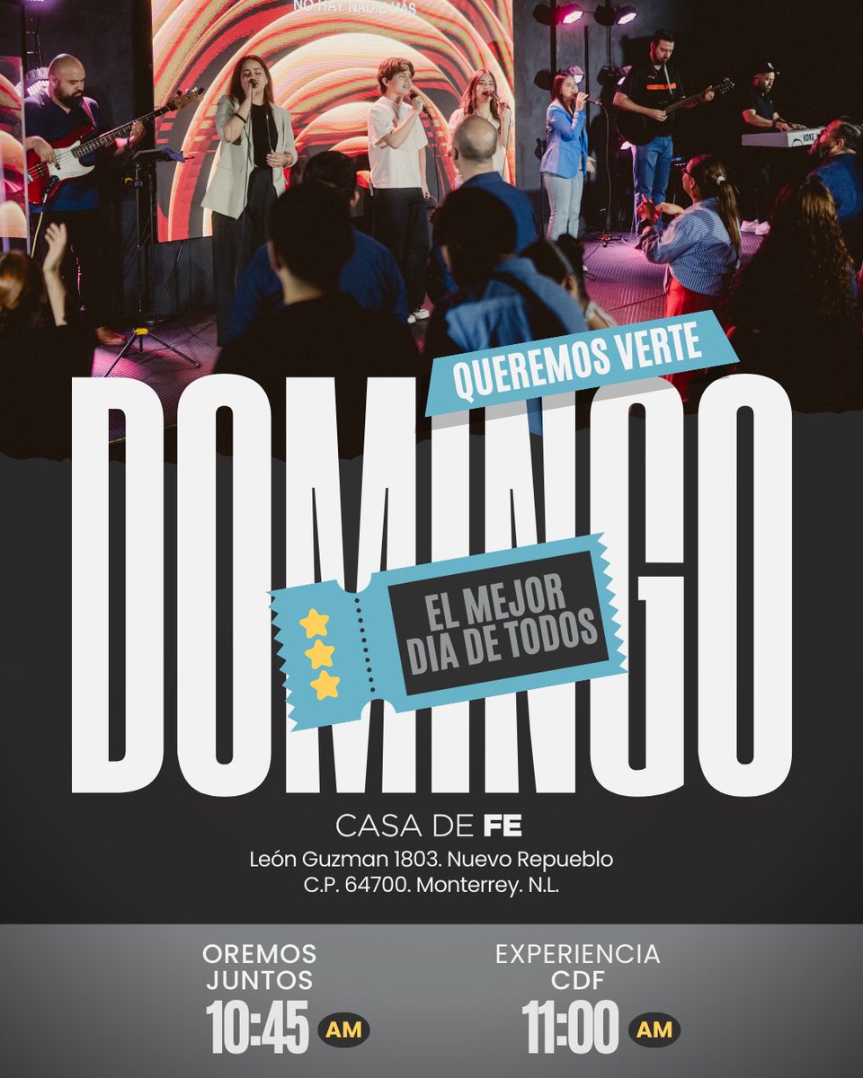cdfemty's tweet photo. ¡Este fin de semana hay un mensaje para nuestros corazones y vamos a vivir un gran tiempo en familia!

Te esperamos a partir de las 10:45AM para orar juntos y alistarnos para la experiencia que Dios tiene para todos nosotros. https://t.co/3SYaN5wNgN