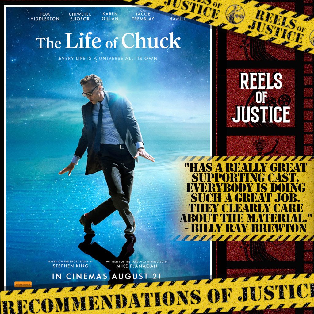 ReelsOfJustice's tweet image. "Has a really great supporting cast. Everybody is doing such a great job. They clearly care about the material." - Billy Ray Brewton, ‘The Life of Chuck (2025)’
#RecommendationsofJustice #movie #movies #podcast #podcasts #podcasting #film #films #filmtwitter #moviereview #cinema