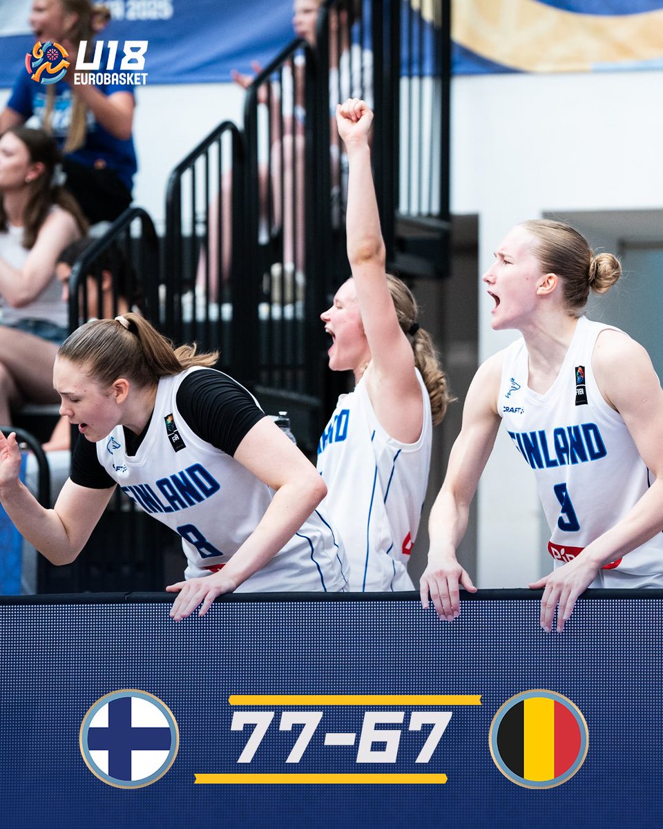EuroBasketWomen's tweet photo. 🇫🇮 FINLAND KEEP REWRITING HISTORY ✍️

Tomorrow, for the first time, the Susiladies will play for a #U18EuroBasket title! 🏆 https://t.co/FUixFMwQHS