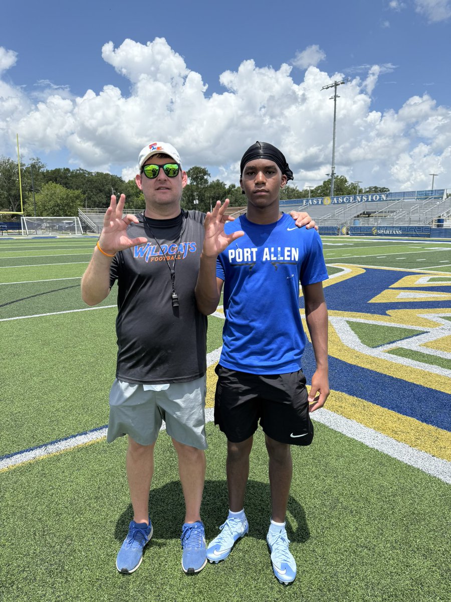 Kaleb “KJ” West (@kaleb5west) on Twitter photo After a great showing at <a href="/KYSUFB/">Kentucky State University Football</a> camp and a great conversation with <a href="/CoachJZGraham/">Joshua Graham</a>, I'm excited to recieve my first offer from <a href="/LCU_Wildcats/">Louisiana Christian University Wildcats</a> <a href="/football_port/">Port Allen Football “PA”</a> <a href="/Antoine_Wash/">Coach Washington</a> After a great showing at <a href="/KYSUFB/">Kentucky State University Football</a> camp and a great conversation with <a href="/CoachJZGraham/">Joshua Graham</a>, I'm excited to recieve my first offer from <a href="/LCU_Wildcats/">Louisiana Christian University Wildcats</a> <a href="/football_port/">Port Allen Football “PA”</a> <a href="/Antoine_Wash/">Coach Washington</a>