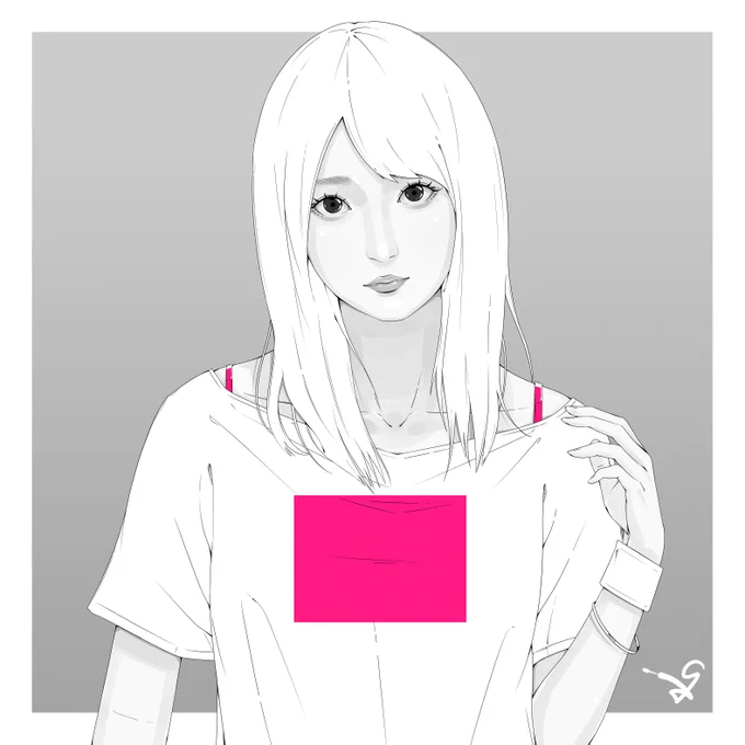 深夜3時のラクガキです。おやすみなさい(・ω・) 無題401(Rework) #イラスト #絵描きさんフォロバ100