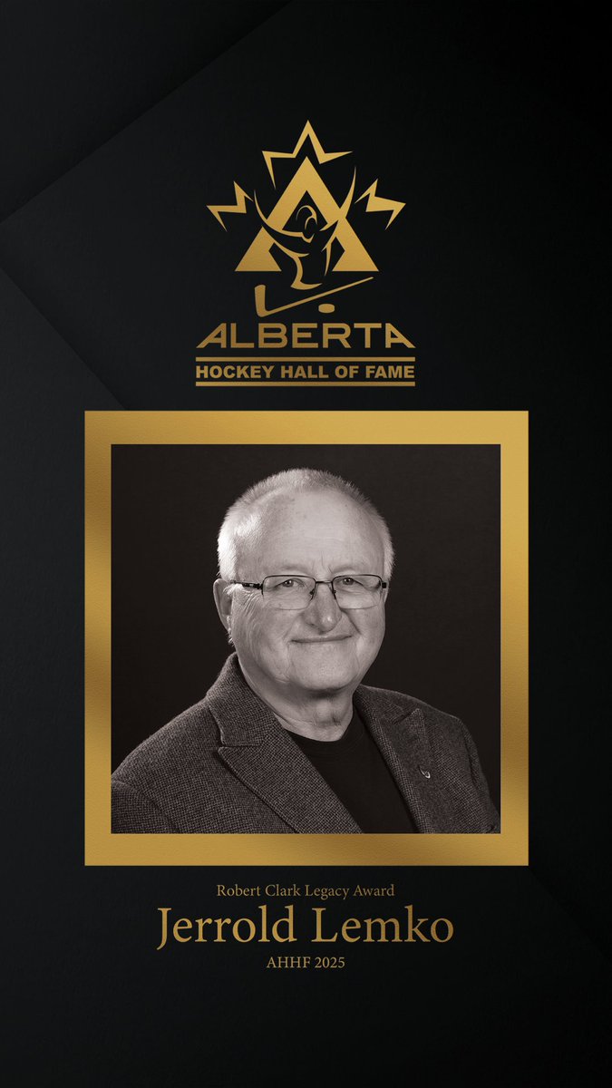 HockeyAlberta's tweet image. The recipient of the Robert Clark Legacy Award is Jerrold Lemko.
#AHHF | #ahhf2025