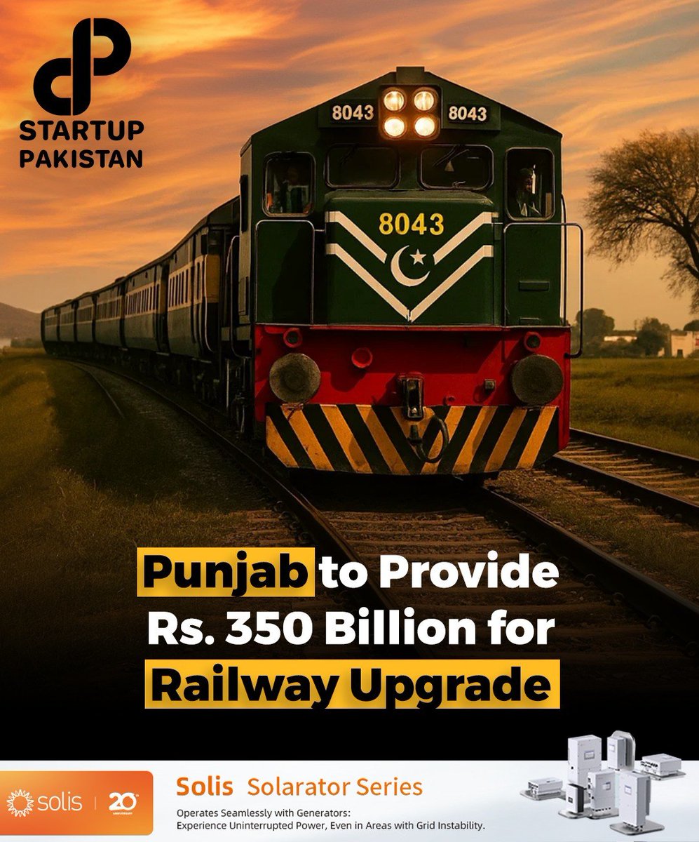 PakStartup's tweet photo. Railways Minister Hanif Abbasi has announced that the Punjab government is ready to provide Rs. 350 billion to upgrade and dualize railway tracks across the province.
#RailwayUpgrade #PunjabDevelopment #ML1Project https://t.co/OzwbSjm0vE