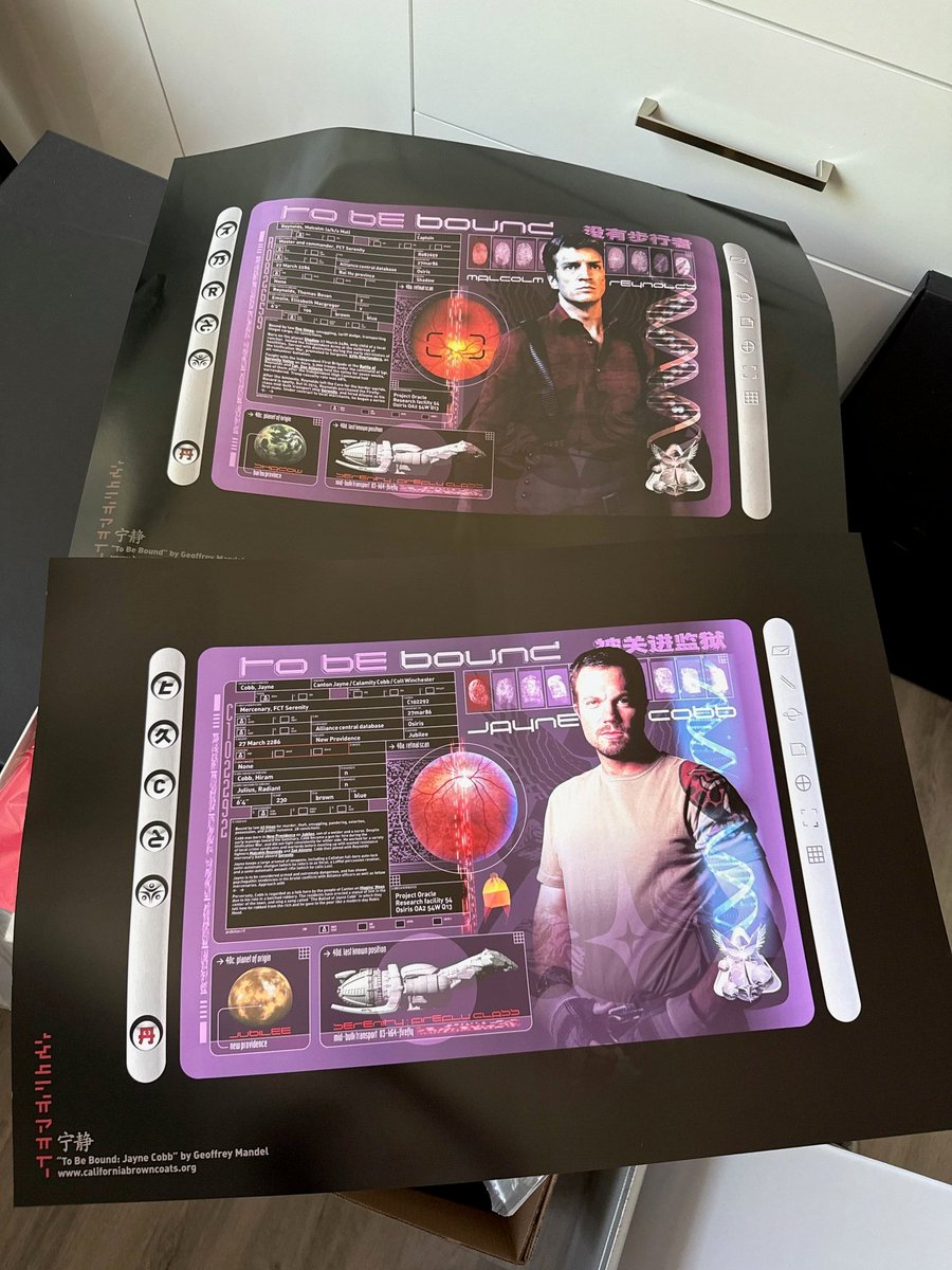 Sneak peek at our #conclusive! Designed by Geoffrey Mandel to match the Mal "Bound By Law" print, but never made into a full size, standalone print. A smaller version was in a Lootcrate Signal once. This will be the first time its been produced this size. We have 20! #sdcc