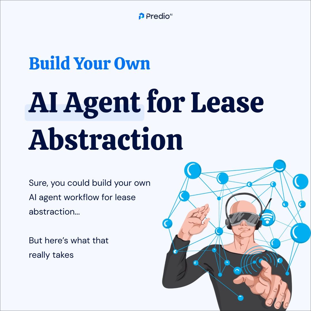 PredioAI's tweet image. Considering building your own AI agent for lease abstraction? You’ll need a stack of tools, weeks of dev time, and a team wearing multiple hats — from PM to QA Or… you could use PredioAI.

Why build from scratch when it’s already built — better?

#PredioAI #LeaseAbstraction