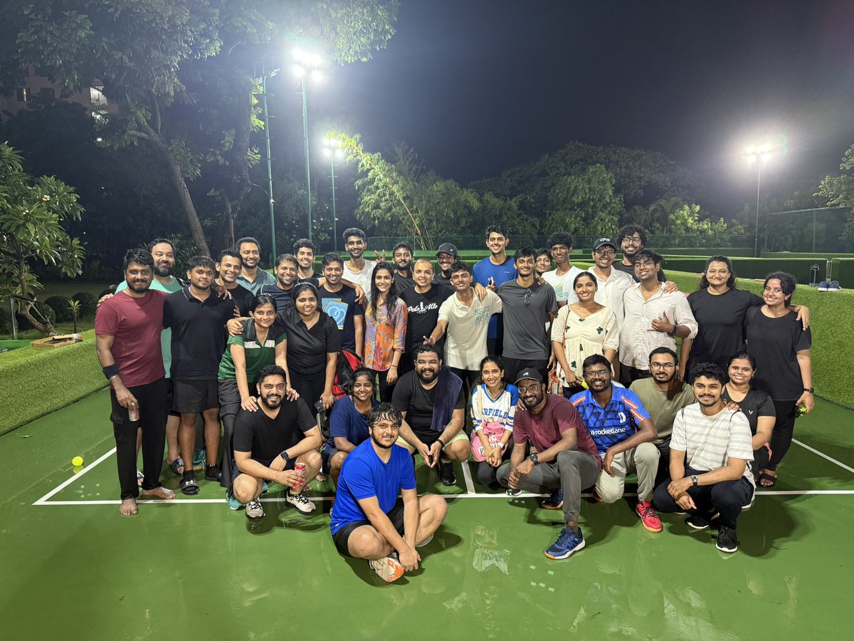 We couldn’t conclude the tournament today because of the rains, but great fun. 

We work hard. Need to find more ways to have fun together as a team :).