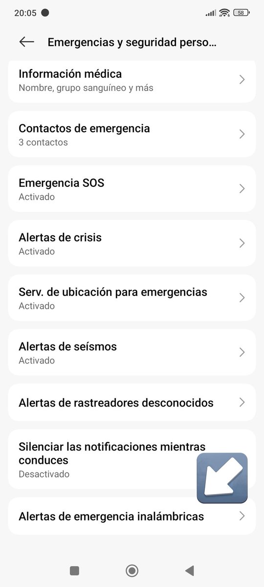 AnaHachez's tweet photo. @LailaChariot @emergenciescat Emergencias y seguridad > Alertas de emergencias inalámbricas > Permitir alertas. Desactiva esa opción. Esto en Android. En iPhone será diferente. https://t.co/ZeY8Tx8G90