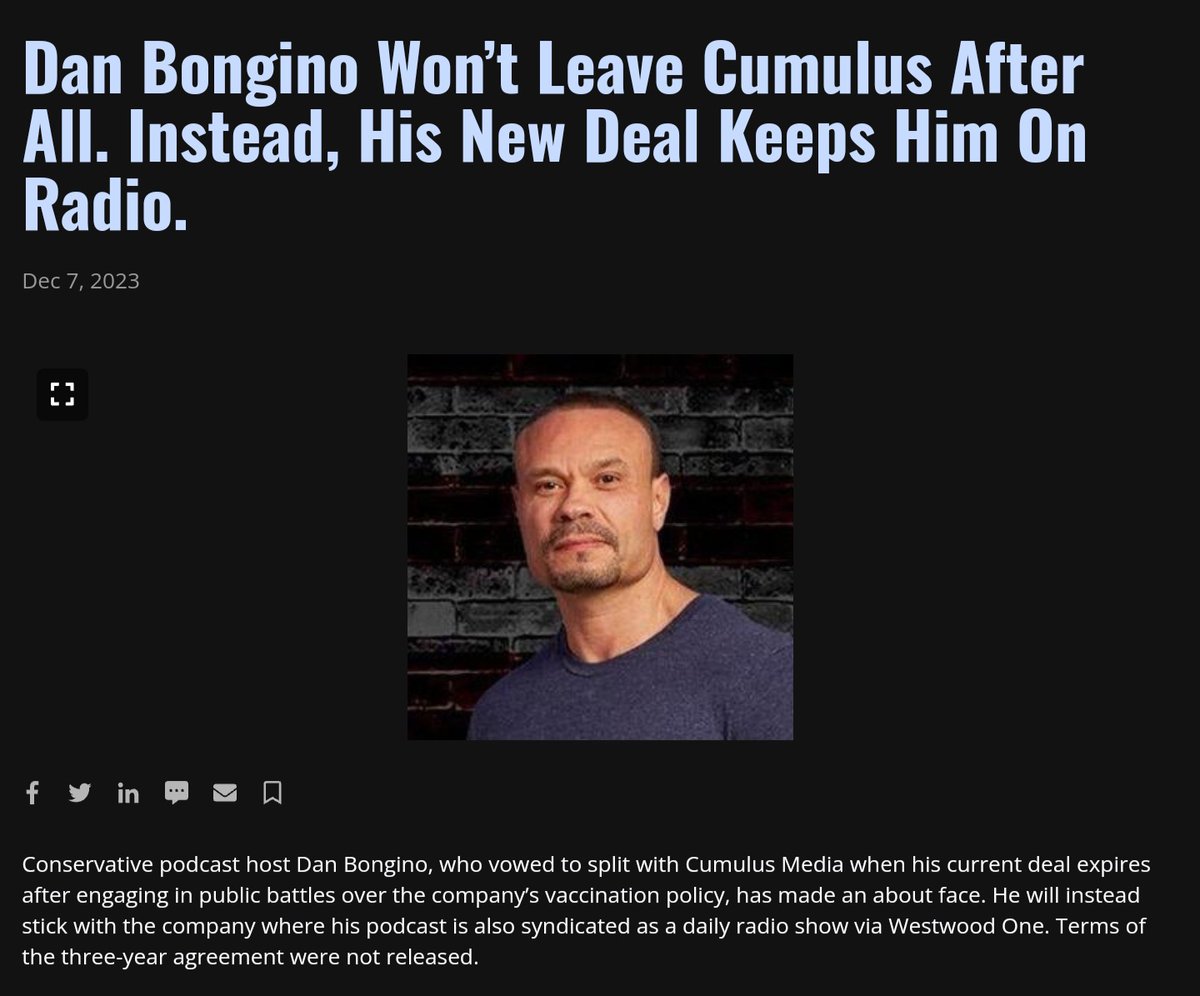 King_Dombaby's tweet photo. @PU28453638 Bongino is a liar &amp; a fraud. He stood up against his radio company's vaccine mandate ONLY after the deadline. He said they had to chose between the mandate &amp; him. When they chose the mandate he said he won't quit because than they would win. 

Trump hired him because he lies. https://t.co/dJgbLzxxki