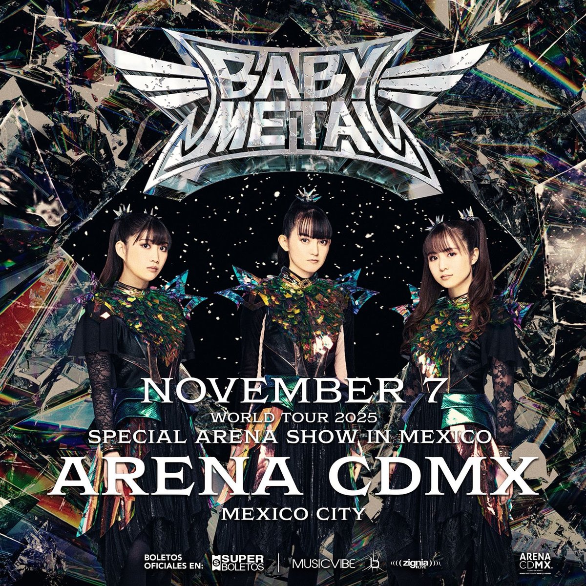 LinneMagazine's tweet image. BABYMETAL regresará a Ciudad de México el próximo 7 de noviembre 🔥