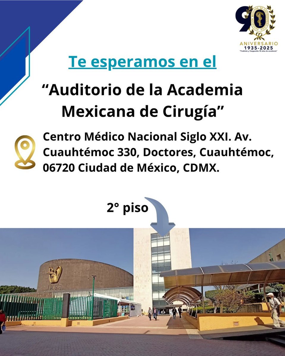 🔴 Sesión Académica Conjunta | AMG + AMC

Este martes 15 de julio acompáñanos en una sesión imperdible:
"Avances diagnósticos y terapéuticos en gastroenterología: A 90 años de su creación"

🕖 Hora: 19:00 h
📍 Modalidad presencial: Auditorio de la Academia Mexicana de Cirugía
💻