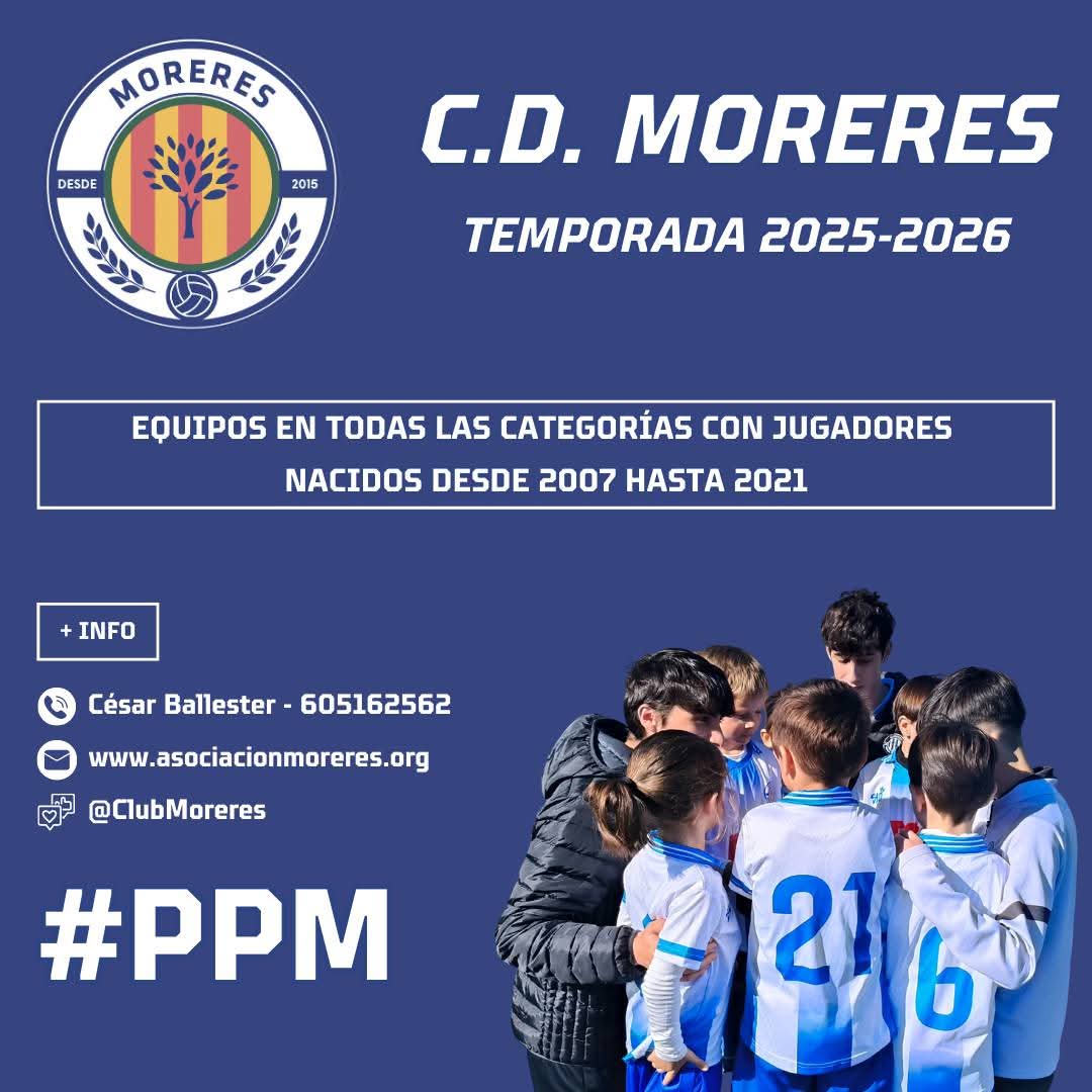 ¡¡ÚLTIMAS PLAZAS DISPONIBLES!! 

Seguimos configurando los equipos de fútbol de la Escuela Deportiva de la próxima temporada.

Categoría Escoleta 🔓
Categoría Prebenjamín 🔐
Categoría Benjamín 🔐
Categoría Alevín 🔐
Categoría Infantil 🔓
Categoría Cadete 🔐
Categoría Juvenil 🔓
