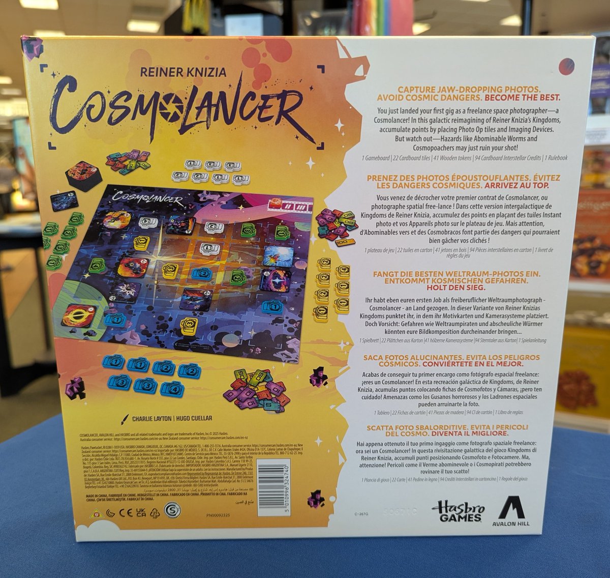 drewstees's tweet image. 🎲 Stop by Barnes &amp;amp; Noble in Lancaster, PA for a demo of Cosmolancer! 🎲 Running today until 4:30pm. Simple rules but lots to consider in this interactive tile laying game from designer Reiner Knizia...plus psychedelic space whales!!! 🚀🐋

#boardgames
@AvalonHill
@DexEnvoy