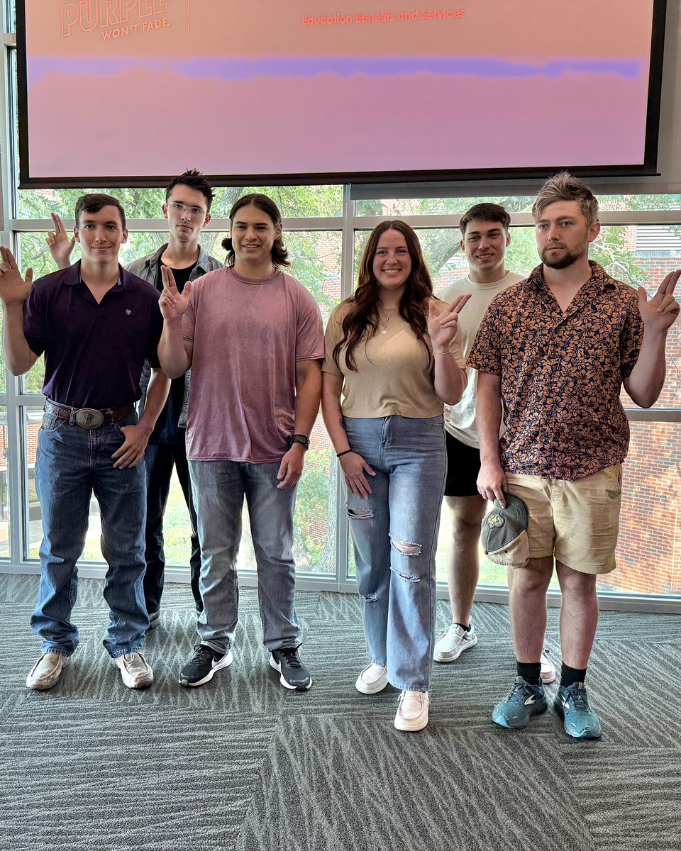 TarletonPrez's tweet image. We had the special opportunity this morning to host our veterans for breakfast! We are forever thankful for your service 馃嚭馃嚫馃挏
#TarletonState #BleedPurple #Tarleton125