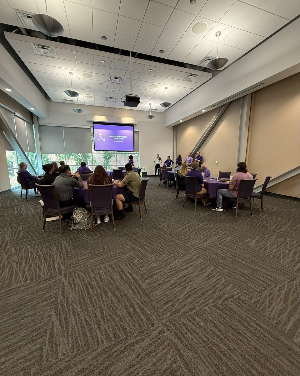 TarletonPrez's tweet image. We had the special opportunity this morning to host our veterans for breakfast! We are forever thankful for your service 馃嚭馃嚫馃挏
#TarletonState #BleedPurple #Tarleton125