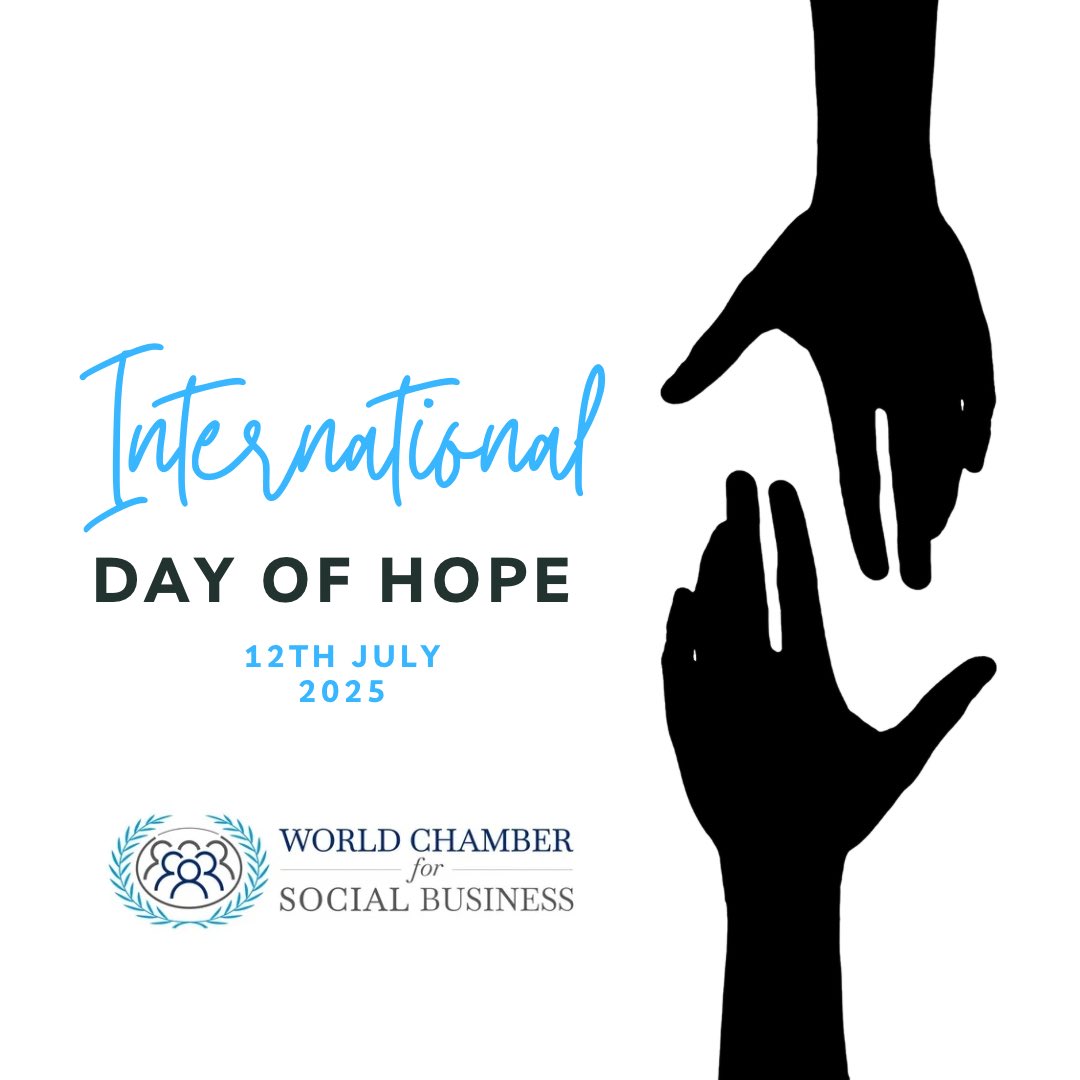 World_Chamber's tweet image. International Day of Hope serves as a reminder that hope is not just an emotion, but a transformative force.

World Chamber for Social Business joins @UN in celebrating the first international day of hope. 

#InternationalDayOfHope