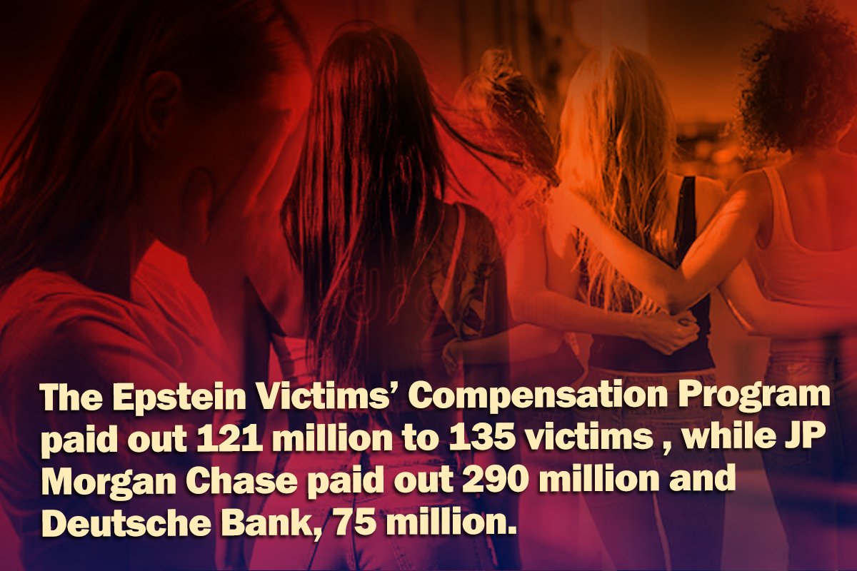 (11) One of the cries of those sailing on this Epstein outrage storm is 'for the victims'. There were 135 legally-recognized victims. They were awarded cash compensations that likely carried preconditions of non-disclosure making it unlikely for the truth to ever be known.