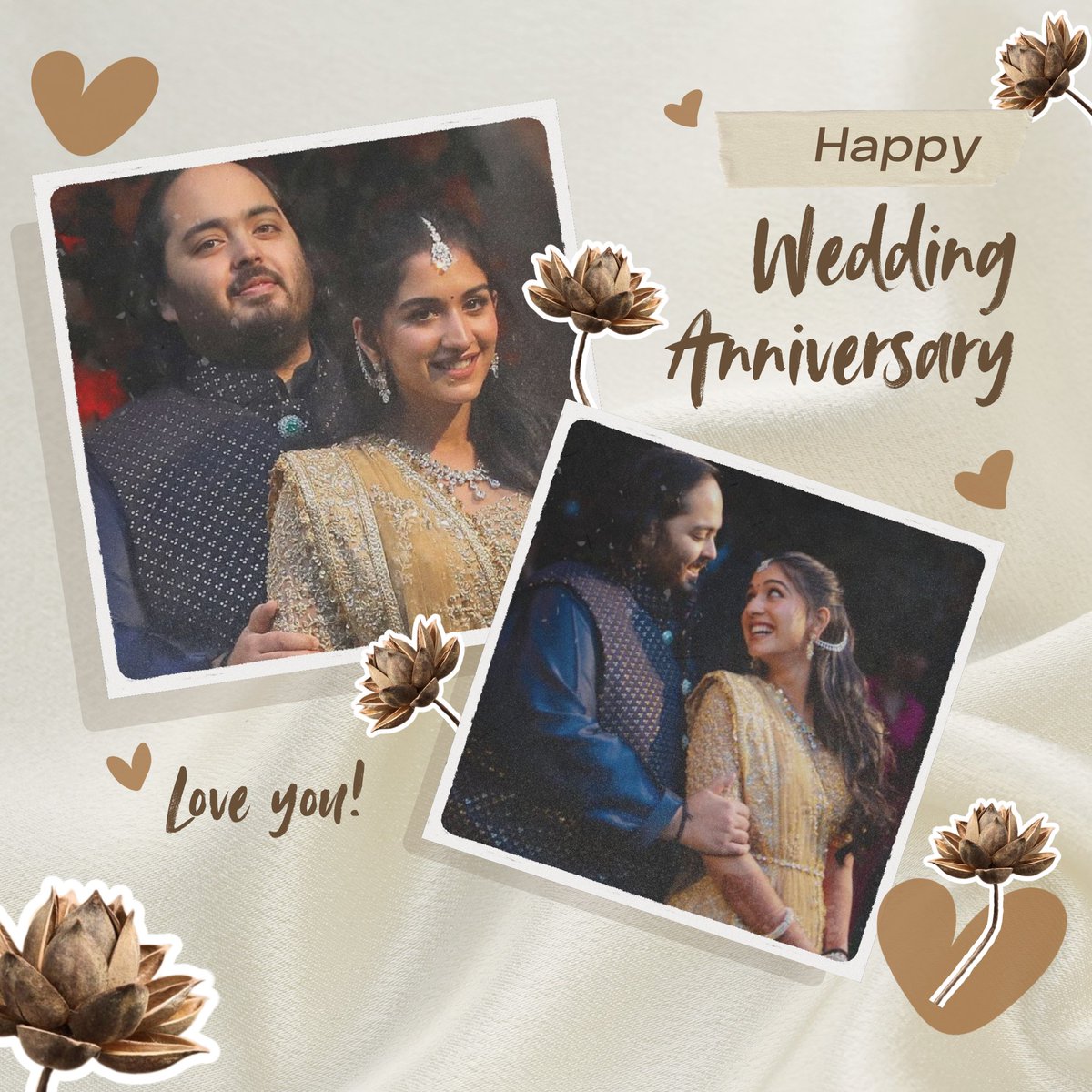 Witnessing Anant Ambani and Radhika's wedding was like stepping into a poetic embrace of tradition, where understated elegance spoke volumes. The ceremony was a gentle dance of love, filled with grace and profound emotional depth. 
 #12thJulyDayOfLove