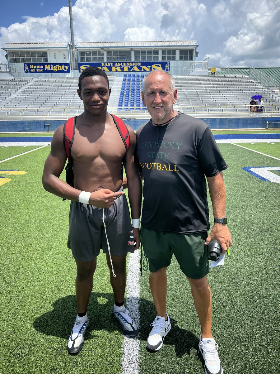 Joshua “HOOKS” Jenkins (@joshuaj43897199) on Twitter photo After a great camp I am blessed and honored to receive another offer from <a href="/KYSUFB/">Kentucky State University Football</a> 🟢🟡
<a href="/Coach_MSanchez/">Marco Sanchez</a>
<a href="/coachfoley1/">Craig Foley 🏈</a>
<a href="/F_Huggins80/">Felton Huggins Jr.</a>
<a href="/bigfav504/">Marlon Favorite</a>
<a href="/conquersport/">Conquer Sports Pros</a> After a great camp I am blessed and honored to receive another offer from <a href="/KYSUFB/">Kentucky State University Football</a> 🟢🟡
<a href="/Coach_MSanchez/">Marco Sanchez</a>
<a href="/coachfoley1/">Craig Foley 🏈</a>
<a href="/F_Huggins80/">Felton Huggins Jr.</a>
<a href="/bigfav504/">Marlon Favorite</a>
<a href="/conquersport/">Conquer Sports Pros</a>