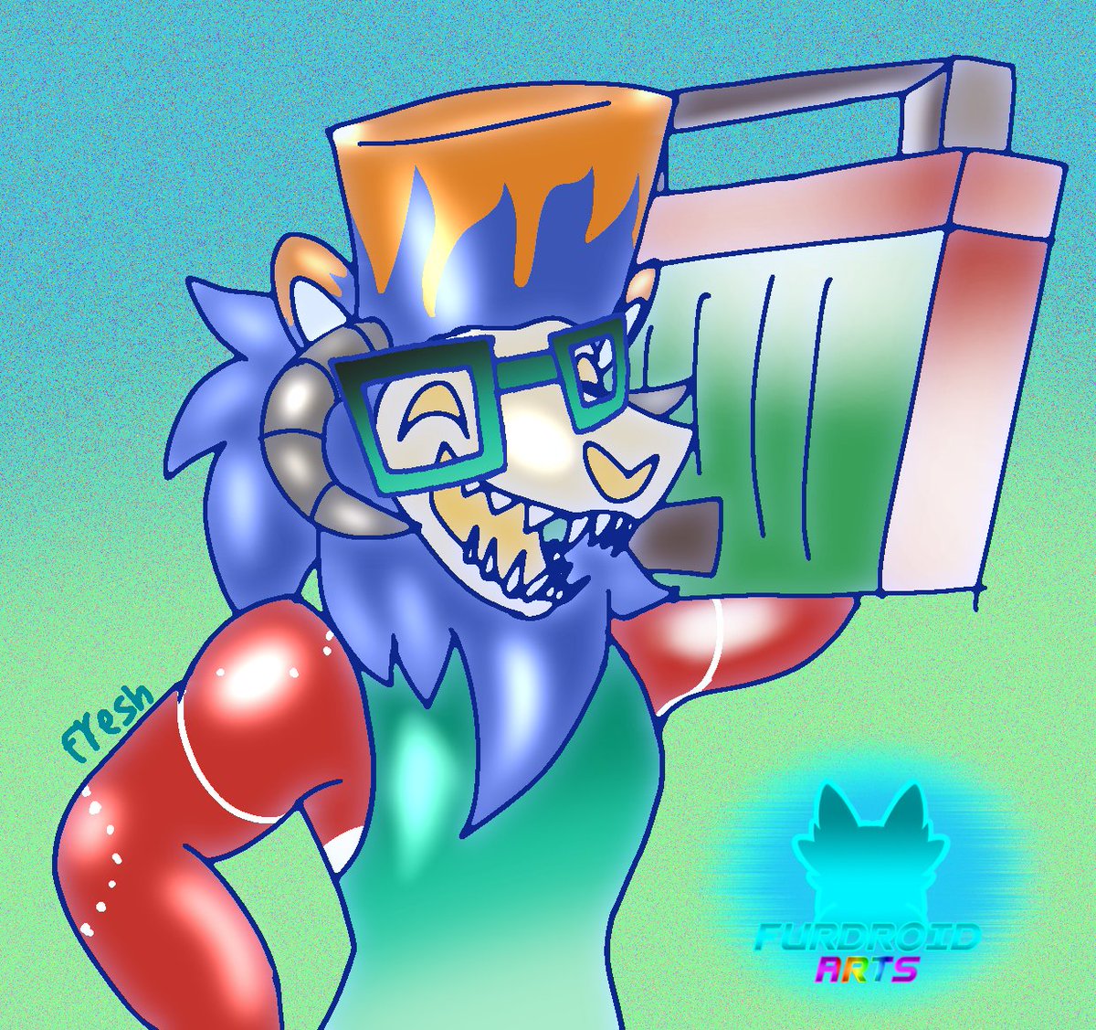Turquoiseamber's tweet image. Look guys it fresh from the hit game subway surfers!
Art for @FreshYoMama
#furry #anthro #ibispaintX