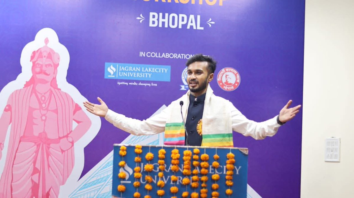 Talk_Priyanshu's tweet photo. The prestigious INDGenius National Workshop 2025, held on the 12th and 13th of July at Jagran Lakecity University, Bhopal, commenced with an auspicious inaugural ceremony!✨🤍💐🙌🏻
#INDGenius #NationalWorkshop #Bhopal #MadhyaPradesh @ABVPVoice https://t.co/YcQydYOy35