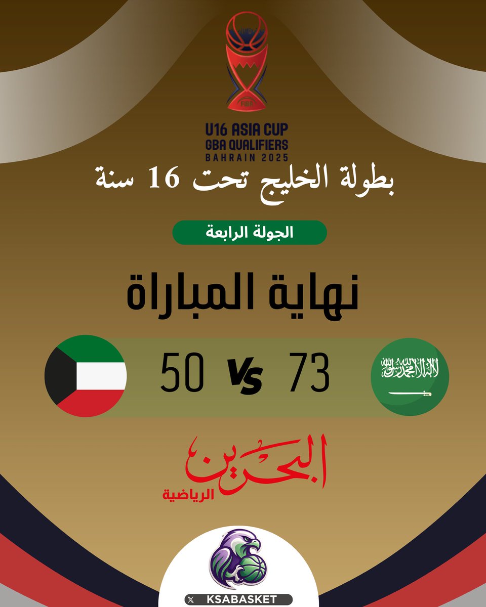 Saudi Basketball (@ksabasket) on Twitter photo ๐จ๐จ
ุงูู
ูุชุฎุจ ุงูุณุนูุฏู ูููุงุดุฆูู ูุชุฃูู ู
ุจุงุดุฑุฉ ูุจุทููุฉ ูุฃุณ ุขุณูุง ุจุนุฏ ููุฒ ุนูู ุงููููุช ูุญุตููู ุนูู ุงูู
ุฑูุฒ ุงูุซุงูู ูู ุจุทููุฉ ุงูุฎููุฌ ุจูุชูุฌุฉ 73-50 .
ู
ุจุฑูู ููู
ูุชุฎุจ ุงูุณุนูุฏู ูุงุฑุฏูู ููู
ูุชุฎุจ ุงููููุชู .
โ
ุงูุณุนูุฏูุฉ ูู ูุฃุณ ุขุณูุง ูููุงุดุฆูู - ู
ูุบูููุง - ๐จ๐จ
ุงูู
ูุชุฎุจ ุงูุณุนูุฏู ูููุงุดุฆูู ูุชุฃูู ู
ุจุงุดุฑุฉ ูุจุทููุฉ ูุฃุณ ุขุณูุง ุจุนุฏ ููุฒ ุนูู ุงููููุช ูุญุตููู ุนูู ุงูู
ุฑูุฒ ุงูุซุงูู ูู ุจุทููุฉ ุงูุฎููุฌ ุจูุชูุฌุฉ 73-50 .
ู
ุจุฑูู ููู
ูุชุฎุจ ุงูุณุนูุฏู ูุงุฑุฏูู ููู
ูุชุฎุจ ุงููููุชู .
โ
ุงูุณุนูุฏูุฉ ูู ูุฃุณ ุขุณูุง ูููุงุดุฆูู - ู
ูุบูููุง -