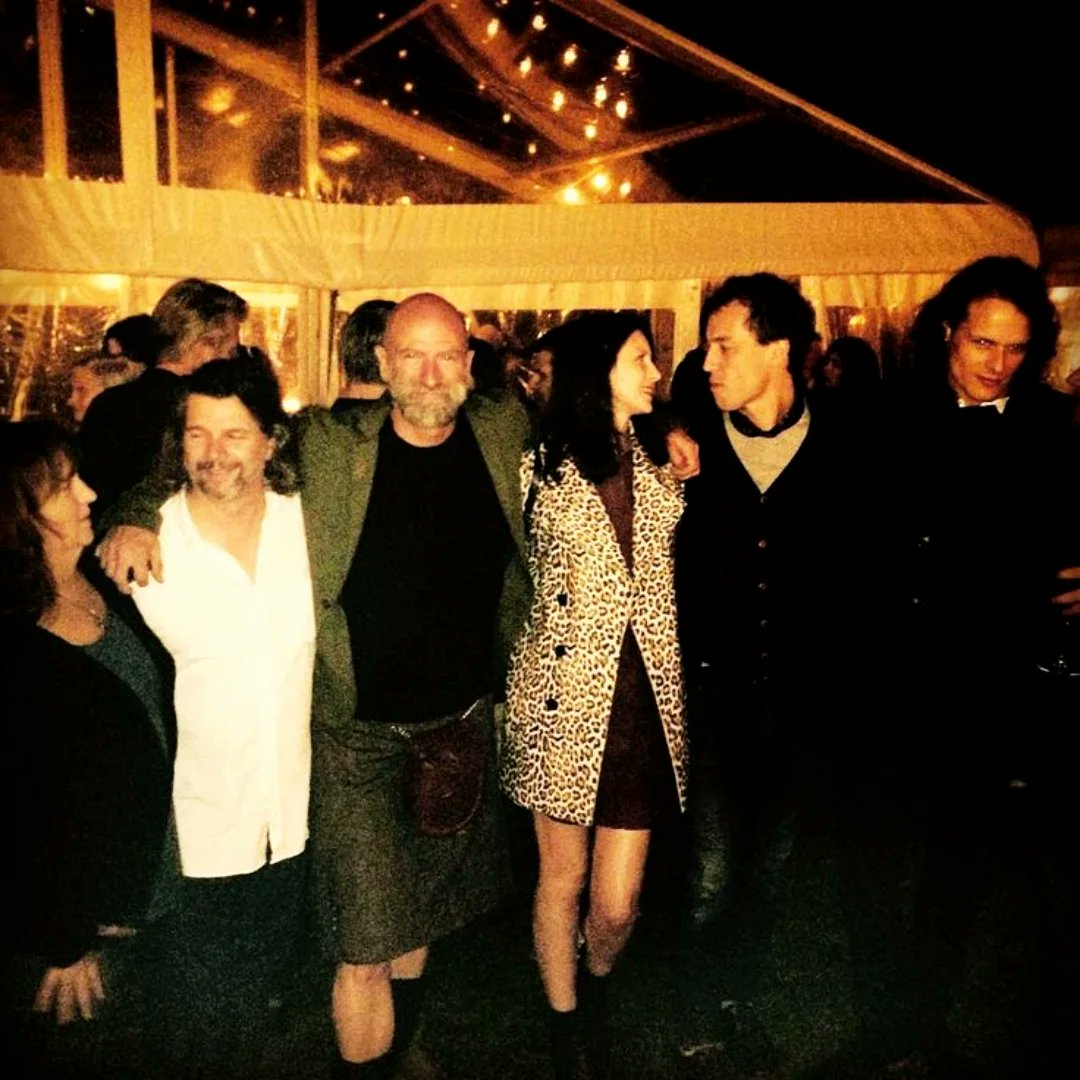 The early days benders. Cast and creatives getting together with the energy of every beginning. #outlandercast #rondmoore #terrydresbach #marildavis