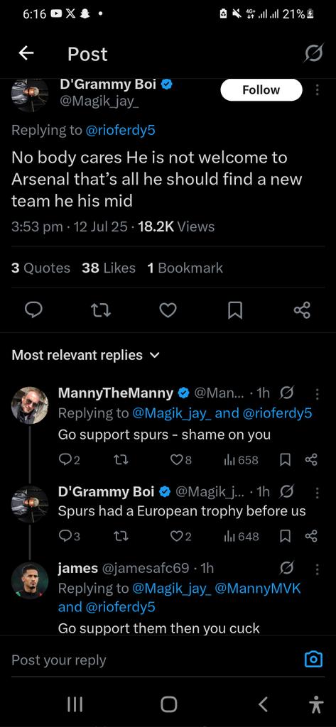 manualking_'s tweet photo. @Magik_jay_ @rioferdy5 Yall dey banter your body now https://t.co/eMk5A3XePC