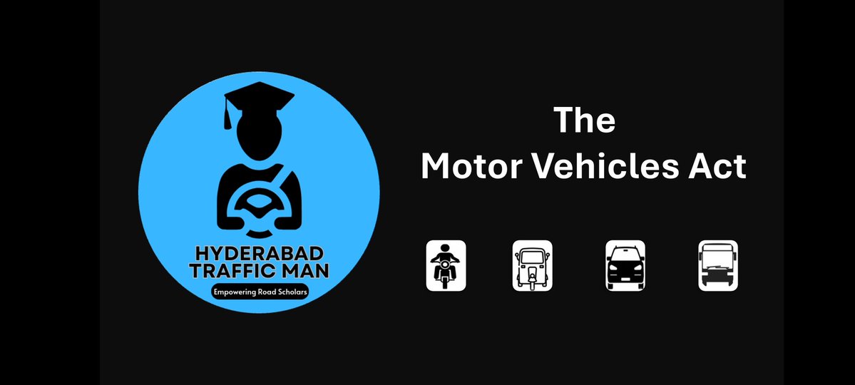 Dear friends,
I’m starting a series on key topics from the Motor Vehicles Act, CMVR &amp; MVDR and traffic-related legal aspects from tomorrow simplified for public awareness including time to time circulars from MoRTH. Every commuter should know their rights and responsibilities.