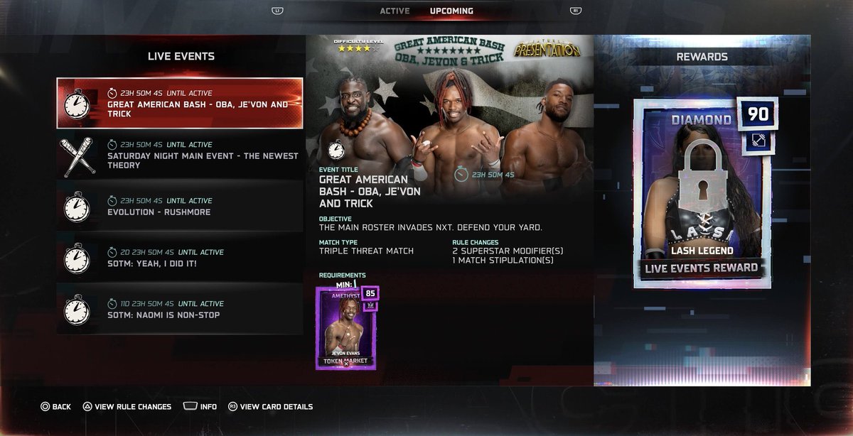 #WWE2K25 

Just curious, how many of you are on Amethyst token market?

I’m still on Ruby.
