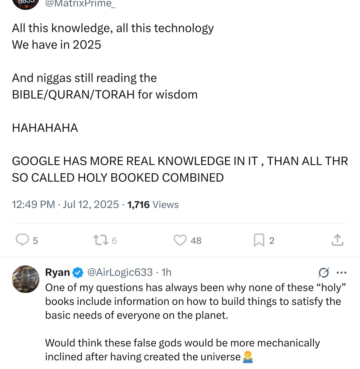 Trynna understand if these weirdos just exposing they soullessness or what the deal is

GayyR do you even know how to read?