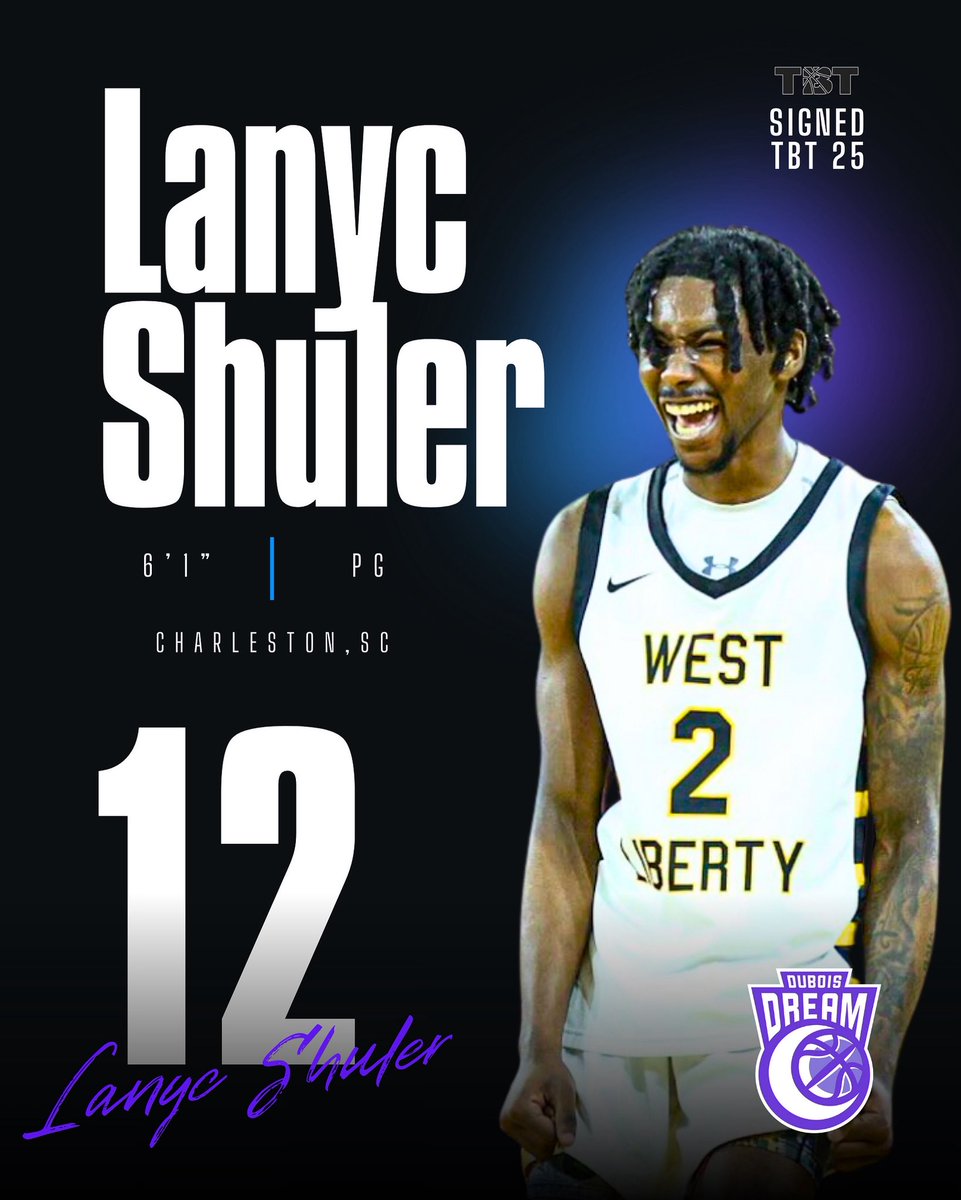 DuBois Dream (@duboisdream) on Twitter photo Our next official player announcement is no stranger to the Hilltop as we have added recent <a href="/WestLibertyU/">West Liberty U</a> Grad, Lanyc Shuler, to the Dream! Come see <a href="/Bucketfam_3/">Lanyc Shuler</a> and the Dream in <a href="/thetournament/">TBT</a> beginning July 18th at the <a href="/chaswvccc/">Charleston Coliseum & Convention Center</a>! Welcome to the Dream Lanyc 👏🏀💜 Our next official player announcement is no stranger to the Hilltop as we have added recent <a href="/WestLibertyU/">West Liberty U</a> Grad, Lanyc Shuler, to the Dream! Come see <a href="/Bucketfam_3/">Lanyc Shuler</a> and the Dream in <a href="/thetournament/">TBT</a> beginning July 18th at the <a href="/chaswvccc/">Charleston Coliseum & Convention Center</a>! Welcome to the Dream Lanyc 👏🏀💜