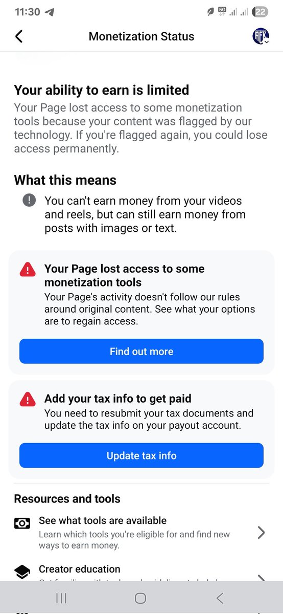 apnafutureKbd's tweet photo. Hello fb team 
I am vivek Raj admin of apna future kabaddi page.
I have lost page access to some monetization tools .
Please review My Page link- https://t.co/K22QhQrefs

Please solve it 🙏🙏 https://t.co/VPKkNoJktT