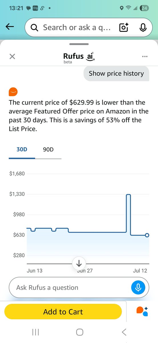 BeauWingo's tweet photo. Prime scam.  May be a slight discount but not the 47 percent advertised. https://t.co/7LSK0jmNDW