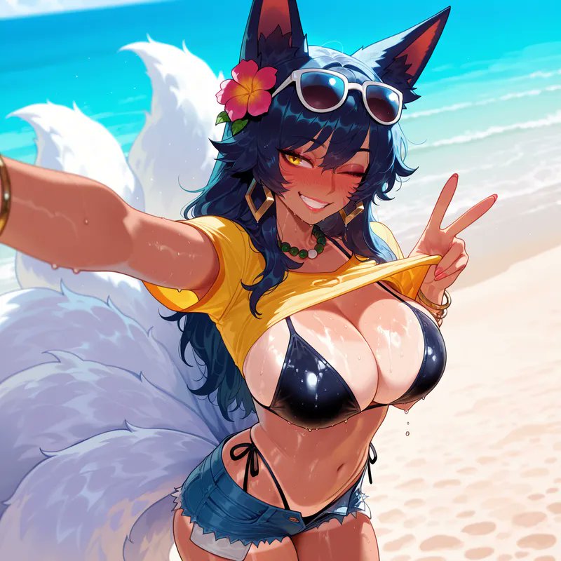 OfficeKitunse's tweet photo. "It's a little disappointing that I couldn't bring you on another business trip with me due to a lack of manpower in the office. Since you're busy with all your work assignments, here's a little motivation to keep you happy~"

Ahri sends message and picture to (The Reader) phone https://t.co/XsyZdZpUOf