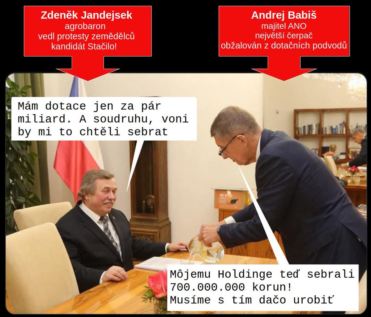 vyrobku's tweet image. Když si agrobaroni porcují kořist (čti republiku)...
